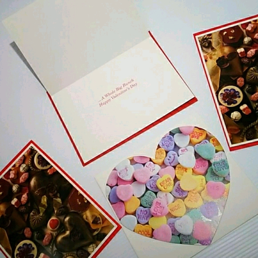 Love and Candy Valentine Cards 4 Card Set of Vintage Styled Valentines - Picture 7 of 11